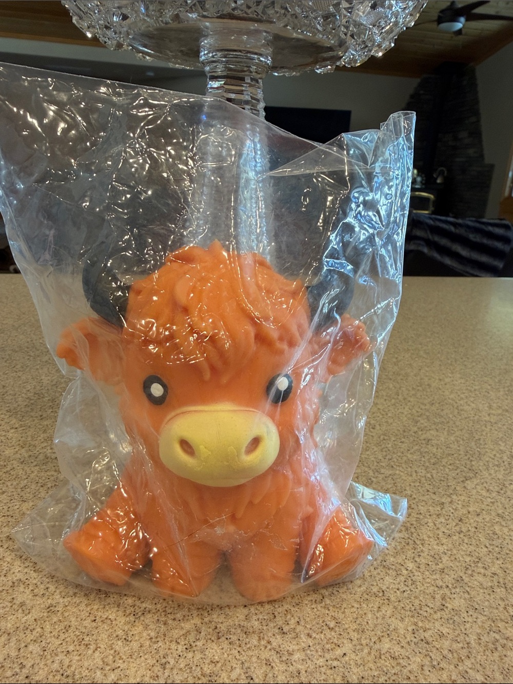 Orange Plush Highland Cow Kids Toy - Soft Squishy Animal from Five Below